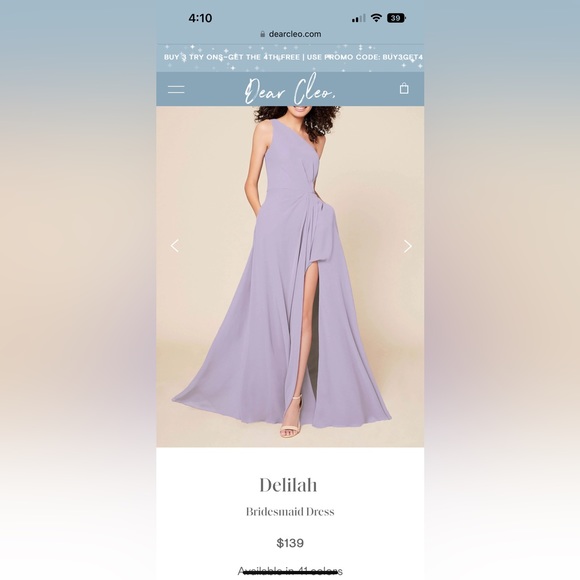 dear cleo Dresses & Skirts - Dear Cleo Bridesmaid Dress in Lavender